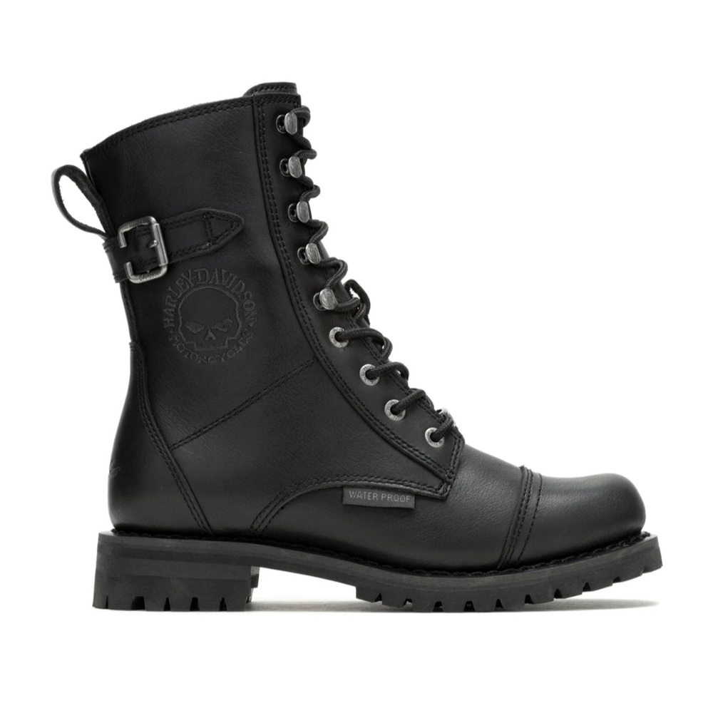 Harley Davidson Leather Waterproof Balsa Skull Riding Boots Size 8.5